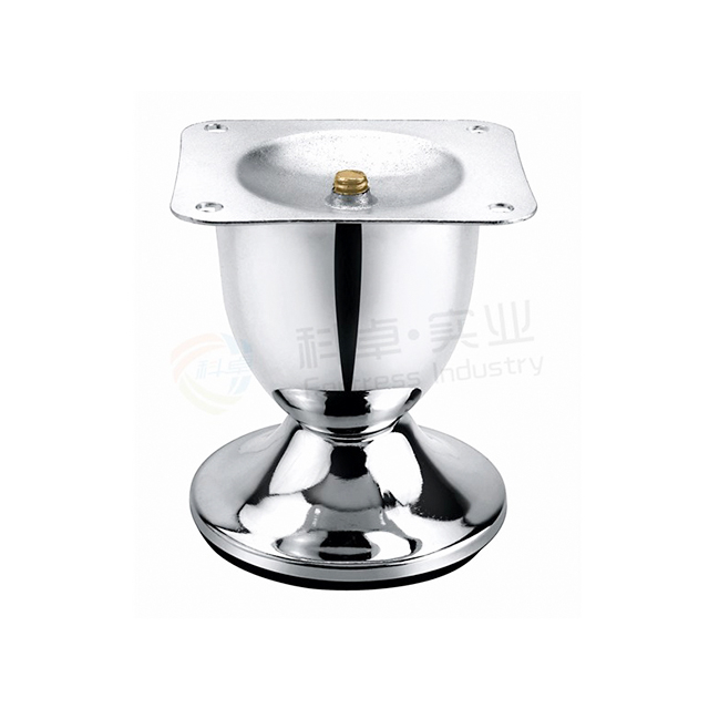 Wine Glass Shape Chrome Plate Iron Sofa Leg For Furniture Base