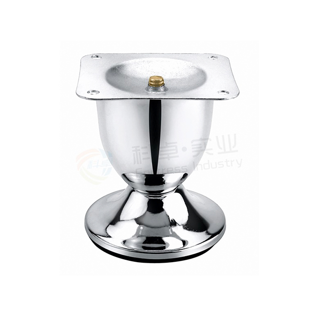 Wine Glass Shape Chrome Plate Iron Sofa Leg For Furniture Base