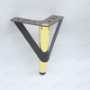 Conical Wood Grain Metal Golden Sofa Legs For Table Furniture Hardware