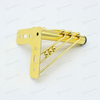 Hot Sale Luxury Golden Three Lines With Beads Table Legs For Cabinet Sofa