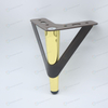 Conical Wood Grain Metal Golden Sofa Legs For Table Furniture Hardware