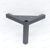 Iron Triangular Matte Black Home Office Furniture Legs For Hardware Accessories