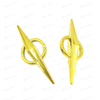 Wholesale Plastic Gold V-Shaped Sofa Decorative Buckles For Furniture Tables