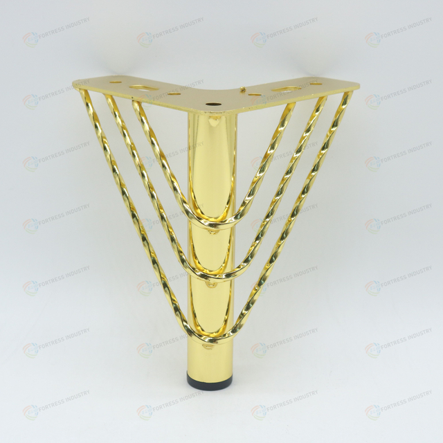 Hot Sale Golden Y Shape Metal Cabinet Sofa Table Legs For Furniture Hardware