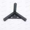 Iron Triangular Matte Black Home Office Furniture Legs For Hardware Accessories