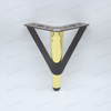 Conical Wood Grain Metal Golden Sofa Legs For Table Furniture Hardware
